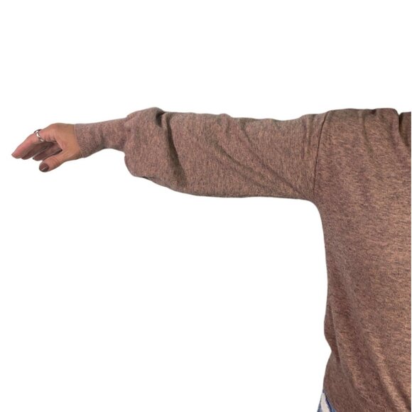 Ella Moss merino wool Womens Medium Heathered Rose Crewneck Pullover Sweater - Picture 5 of 8